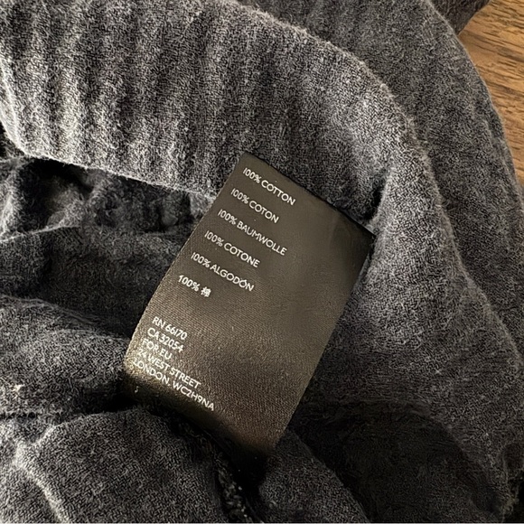 ❤️ Free People Palo Alto Pocket Tee - Dark Grey Gauze Raw Hem S - Picture 7 of 10